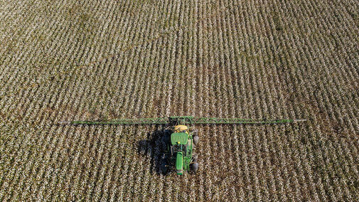 Tractor in field
