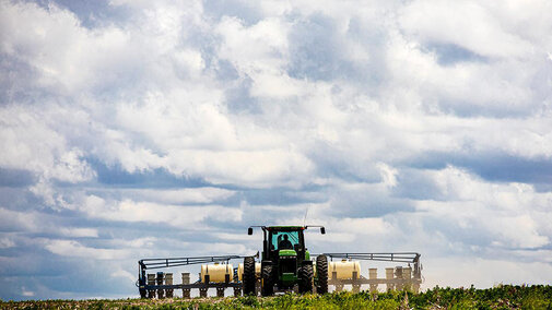 Tractor in field