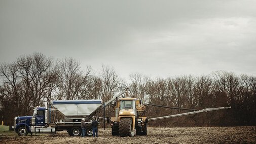 Tractor in field