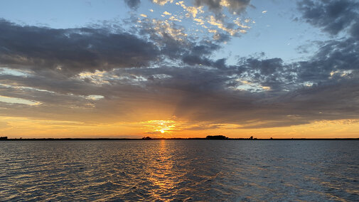 Lake at sunset