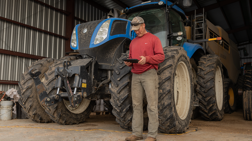 Jon Walz with tractor