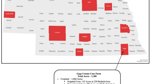 Case farm map