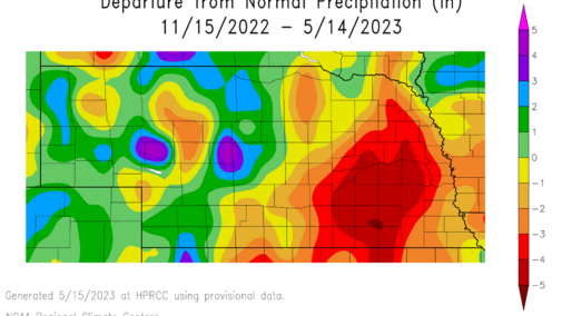 Nebraska precipitation map