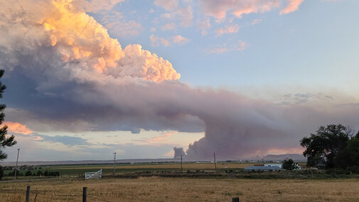 Carter Canyon wildfire smoke