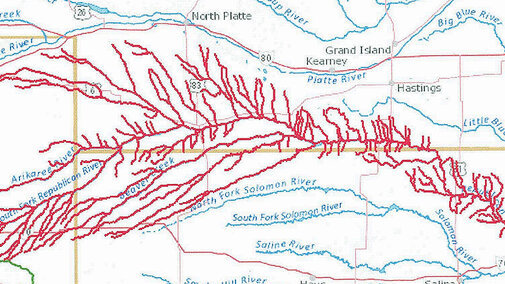 Republican River drainage system