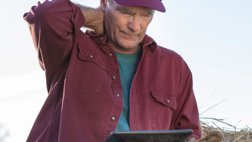 Stressed farmer