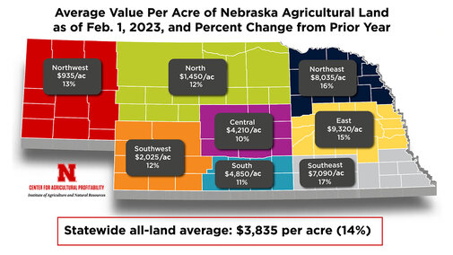 Map of land values in 2023