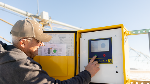 Producer analyzing fertigation system