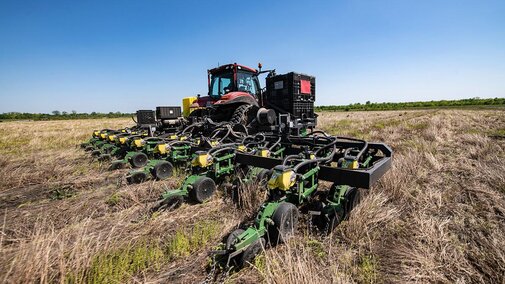 Combine in field