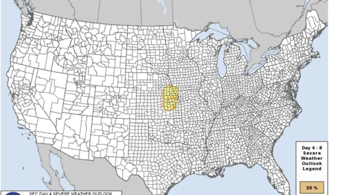 Severe weather map