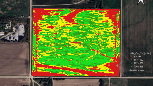 Yield map on monitor