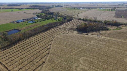 Aerial image of farm