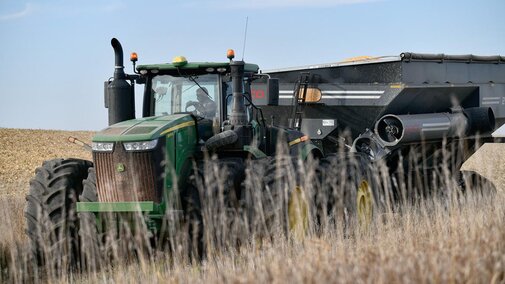 Tractor in field