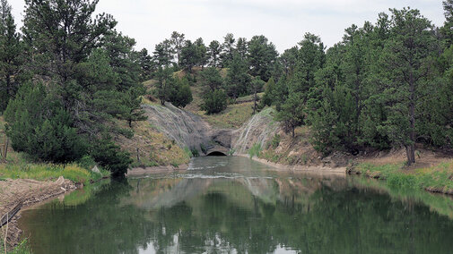 Tunnel filled with water