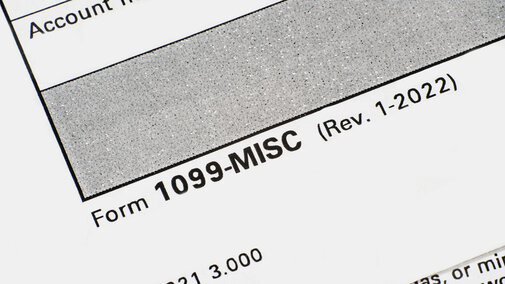 cropped image of 1099 form