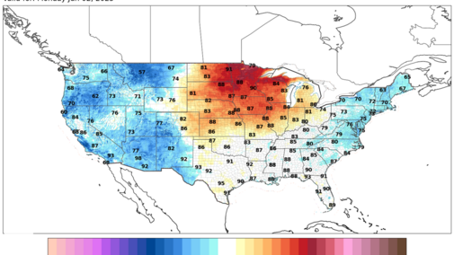 weather map of U.S.