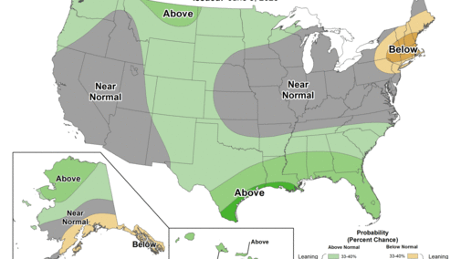 weather map of U.S.