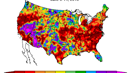 Seven-day US precipitation map