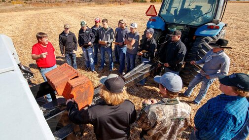 Agronomy and precision farming students at the Nebraska College of Technical Agriculture in Curtis