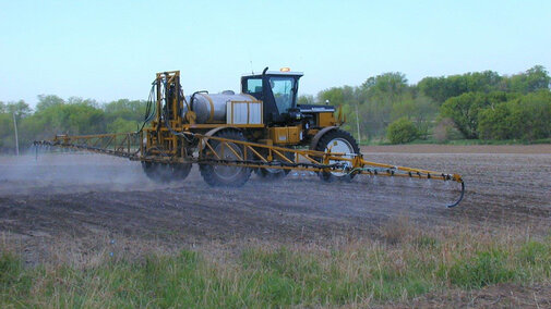 Chemical sprayer application in the field