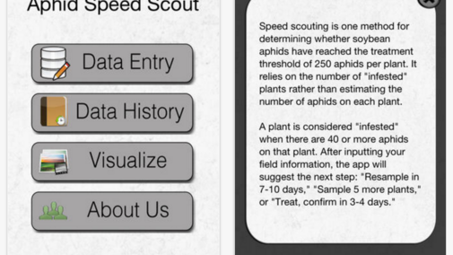 Soybean aphid speed scouting app