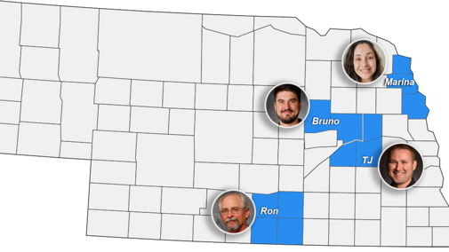 Map of reporting educators in Nebraska
