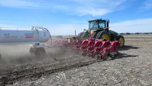 fertilizer applicator in the field