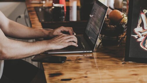 man working at a computer