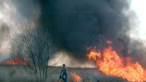 A grassland burn. Links to article Prescribed Burn School Jan. 18 at Osceola