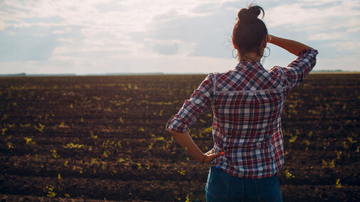 Woman on farm