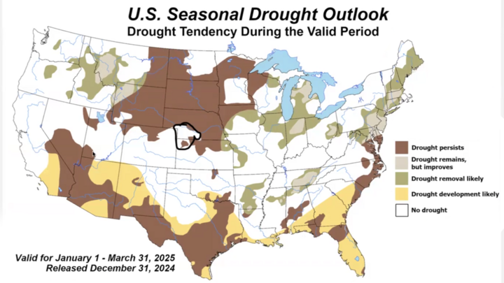 drought outlook map