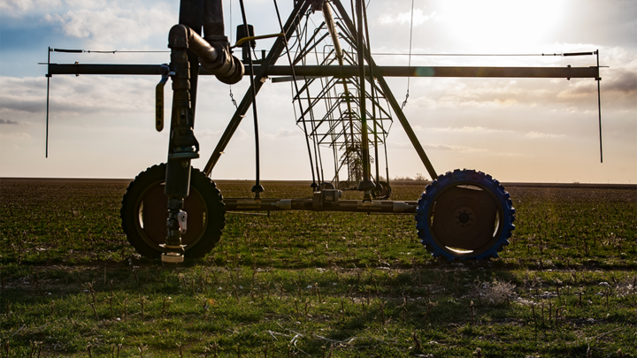 center pivot sitting in field