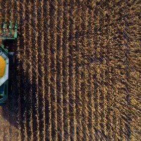 combine harvesting crops