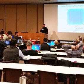 Nebraska Extension Soils Educator Brian Krienke teaching a workshop segment