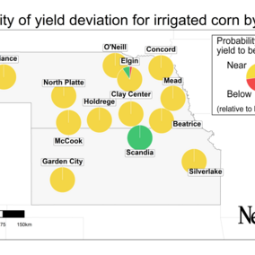 corn yield forecast map