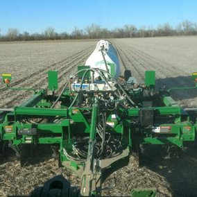 Plowing a field