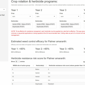 screen shot of resistance calculator web application