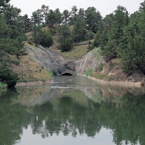 Water in irrigation tunnel