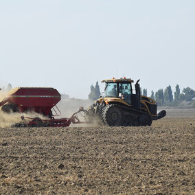 Tractor in field