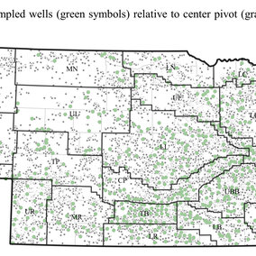 Sampled wells and pivots map