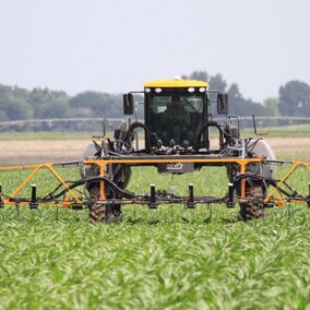 Tractor in field