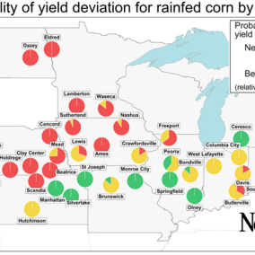 Corn yield forecast map