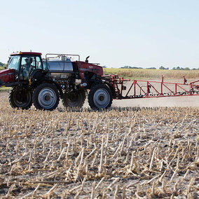 Tractor in field
