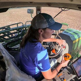 Farmer in tractor