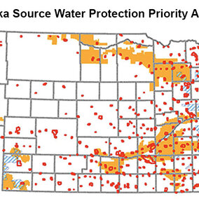 Source water protection area map