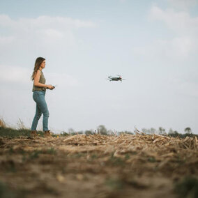 Farmer with drone