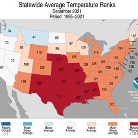 December average temperature map