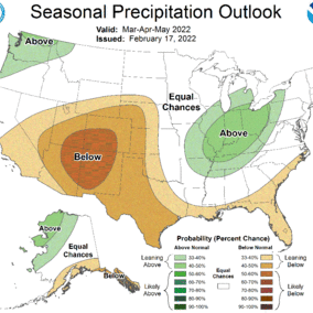 Precipitation outlook map