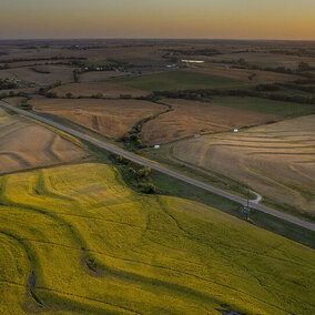 Aerial farmland photo