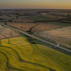 Aerial farmland